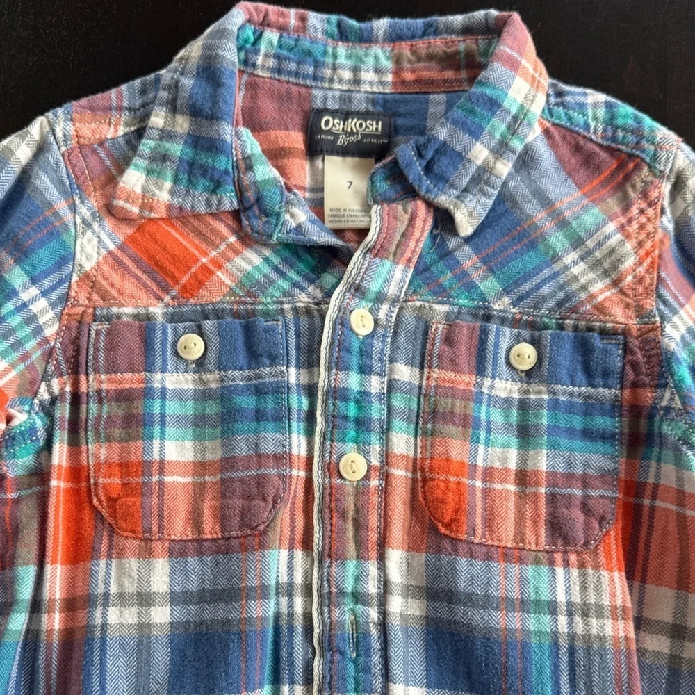 OshKosh B'gosh Multicolor Plaid Button Down Shirt